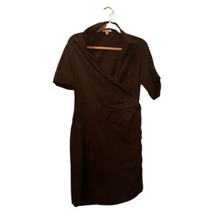 Helmut Lang New York Cuff Wrap Top Button dress